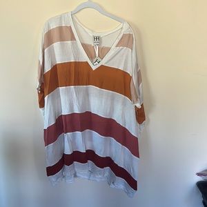 Haute Hippie Striped Tunic, one size, brand new with tags